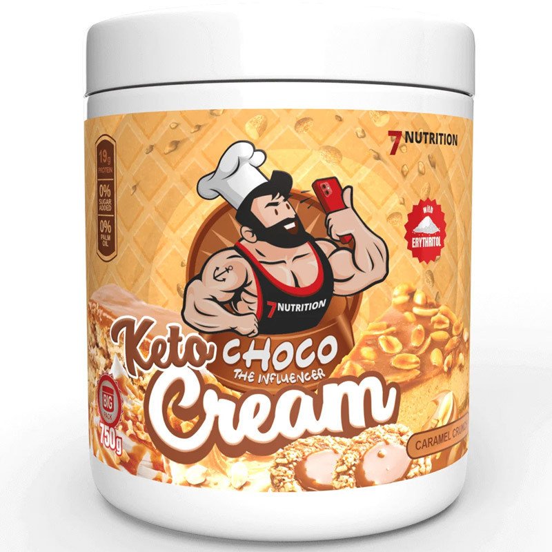 7 Nutrition Choco Cream KETO karamelės traškučių baltyminė užtepėlė 750g