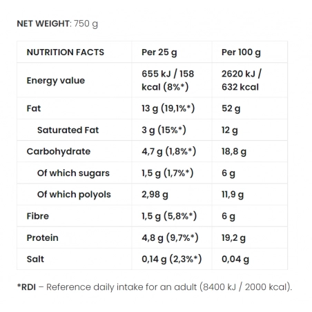 7 Nutrition Choco Cream KETO karamelės traškučių baltyminė užtepėlė 750g - Image 2