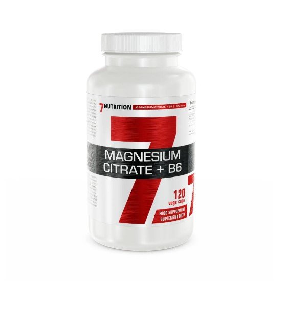 7 Nutrition Magnesium citrate + B6 maisto papildas 120 kaps.