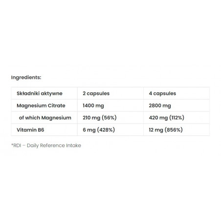 7 Nutrition Magnesium citrate + B6 maisto papildas 120 kaps. - Image 2