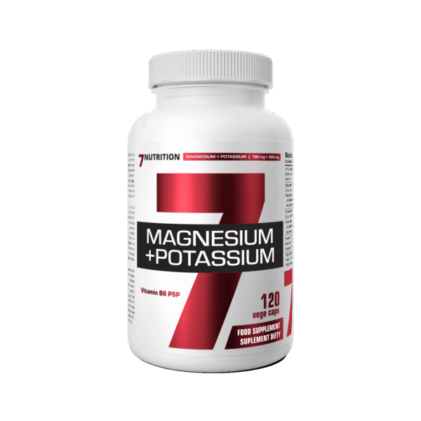 7 Nutrition Magnesium + Potasium + B6 maisto papildas 120 kaps.