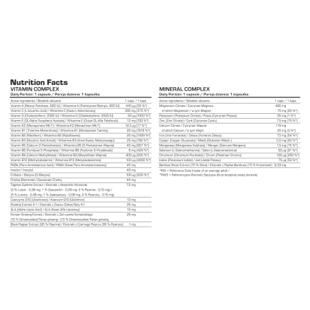 7 Nutrition Multisport vitaminų ir mineralų kompleksas 60 kaps. - Image 2