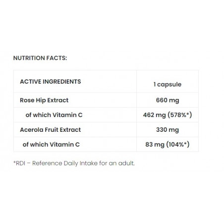 7 Nutrition Natural Vitamin C maisto papildas 60 kaps. - Image 2