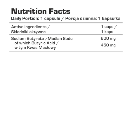 7 Nutrition Sodium Butyrate FORTE maisto papildas 60 kaps. - Image 2