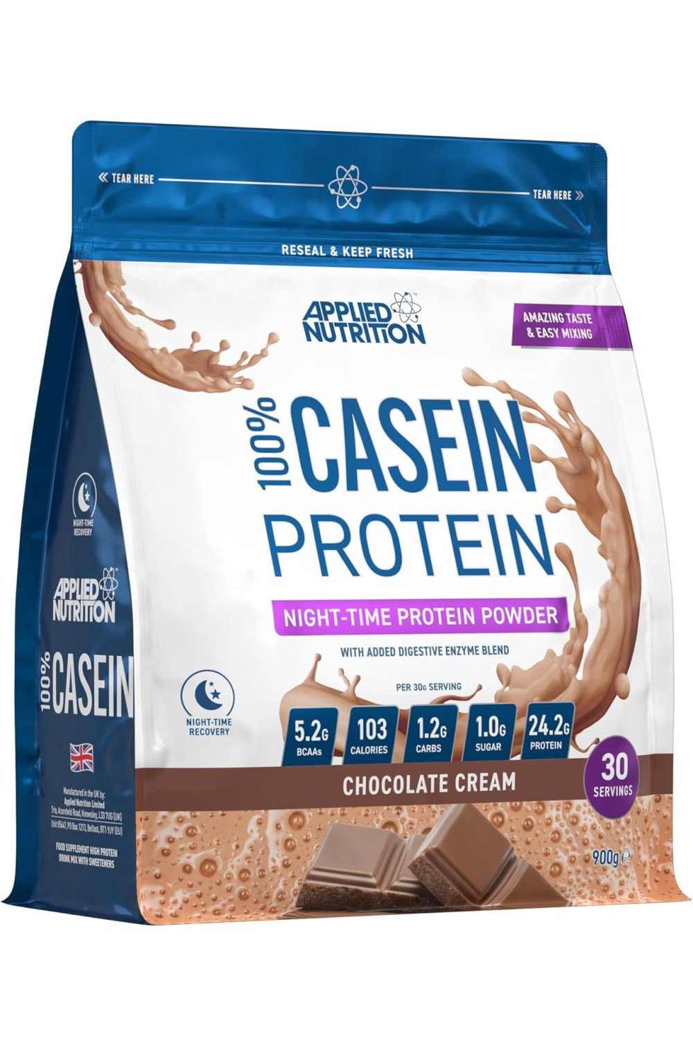 Applied Nutrition Casein Protein baltymų kompleksas 900g