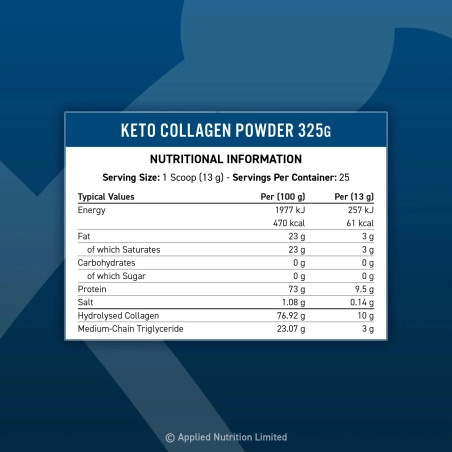 Applied Nutrition Keto Collagen maisto papildas 325g - Image 2