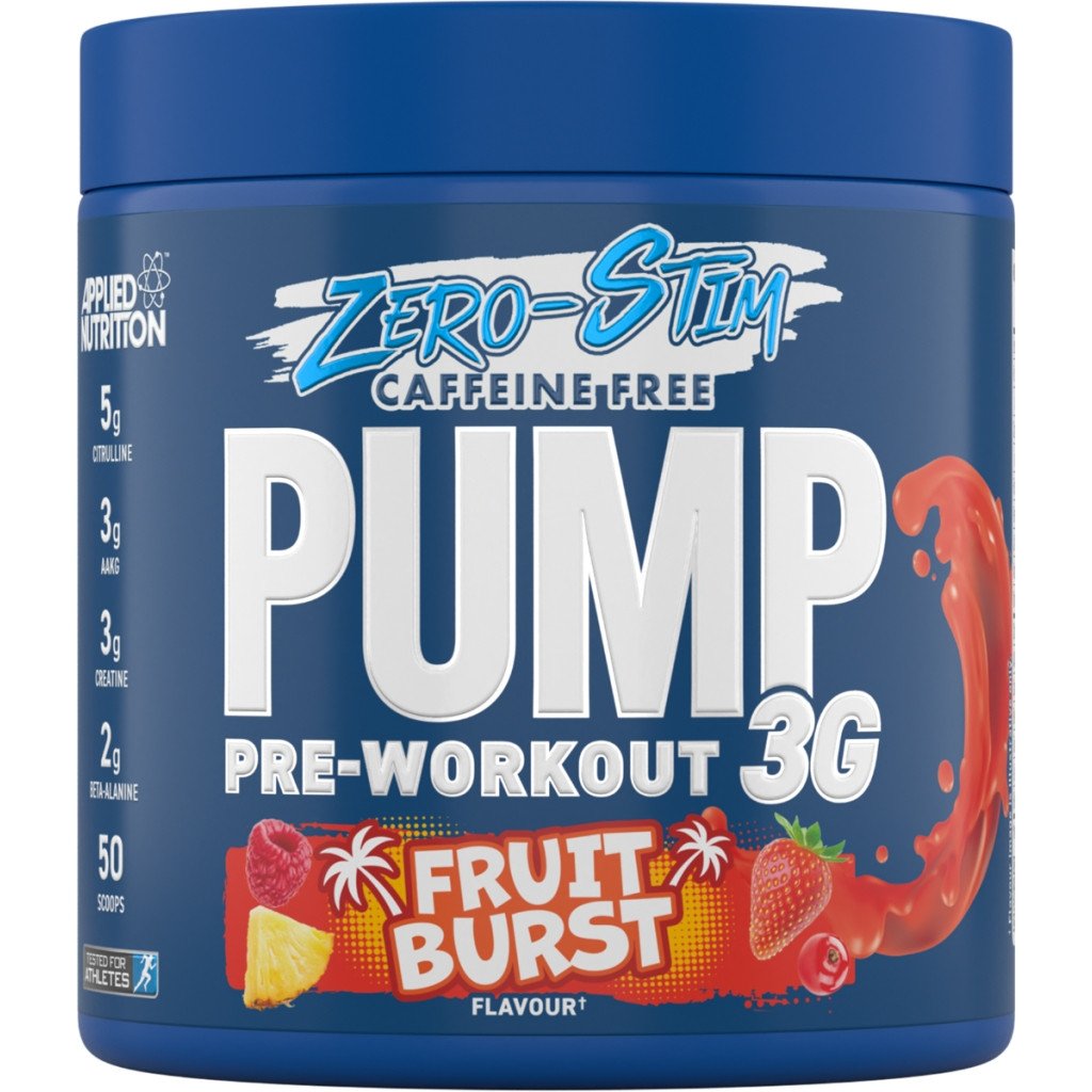 Applied Nutrition Pump 3G Pre-Workout papildas be kofeino 375g - Image 2