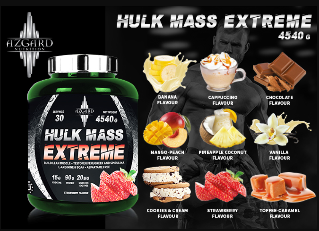 Azgard Hulk Mass Extreme masės auginimo papildas 4.54kg - Image 13