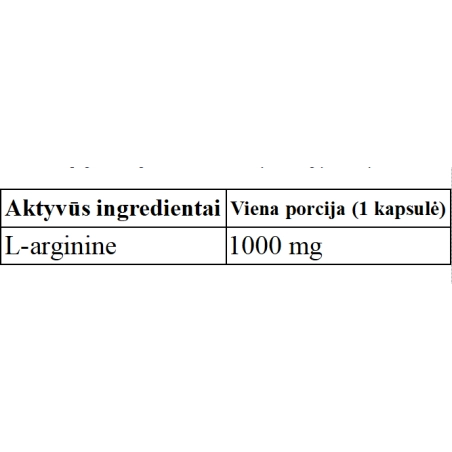 Azgard L-Arginine maisto papildas 90 kaps. - Image 2