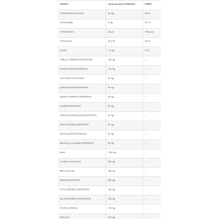 Azgard StanXabol maisto papildas vyrams 90 tab. - Image 2