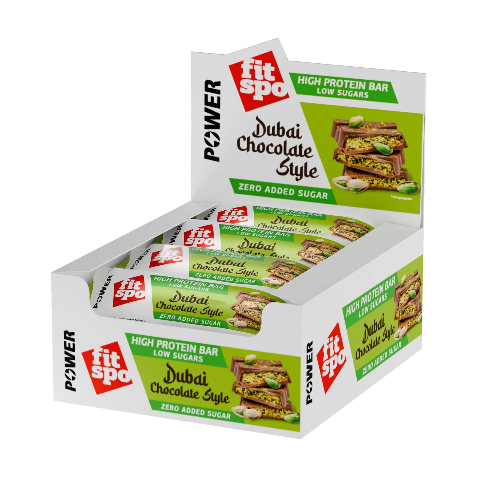 FitSpo Power batonėlis Dubai Chocolate Style