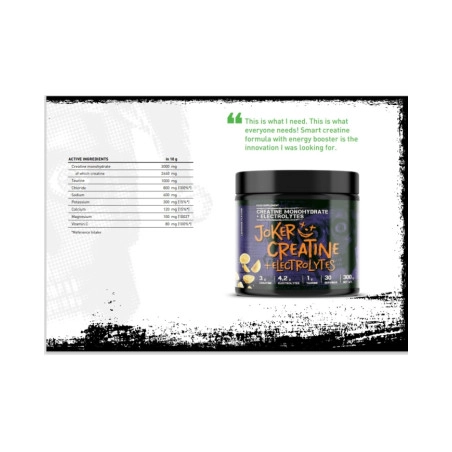 Joker Creatine + Electrolytes maisto papildas 300g - Image 3