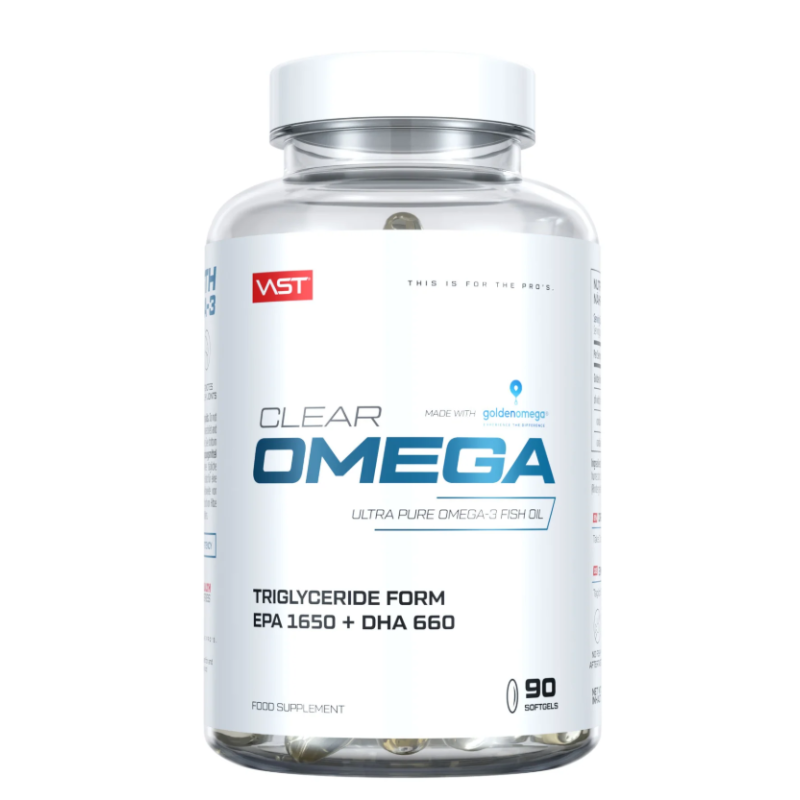 VAST Clear Omega žuvų taukai 90 kaps.