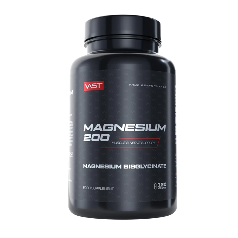 VAST Magnesium 200 maisto papildas 120 kaps.