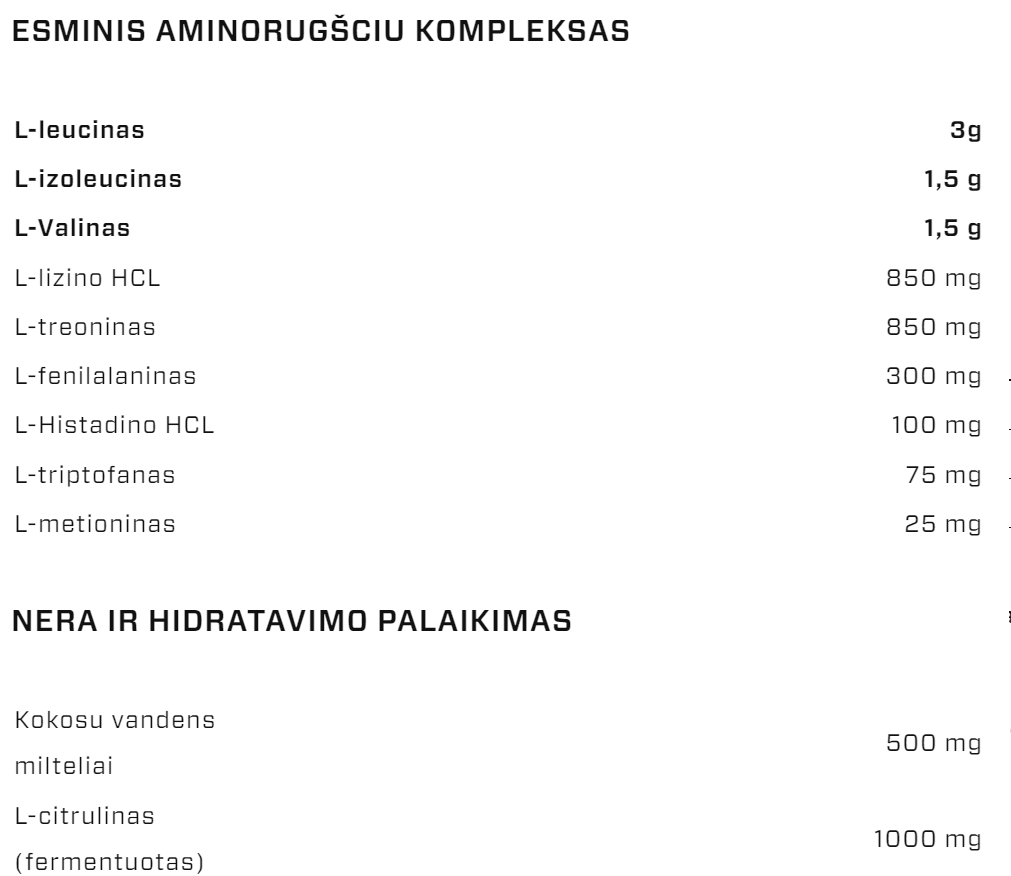 VAST Total Amino EAA+ maisto papildas 345g - Image 9