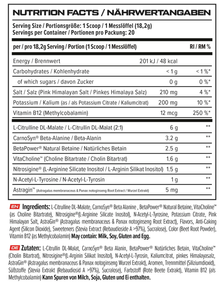 VAST V8 Nitro Pre-workout 364g - Image 5