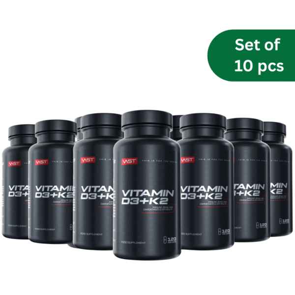 VAST Vitamin D3+K2 maisto papildas 120 kaps. x10 PACK