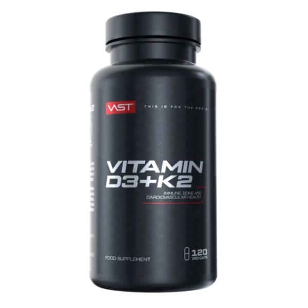 VAST Vitamin D3+K2 maisto papildas 120 kaps.