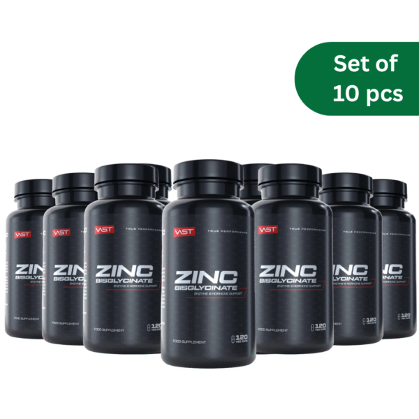 VAST Zinc Bisglycinate maisto papildas 120 kaps. x10 PACK