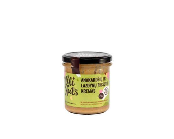 Mili Nuts Anakardžių ir lazdynų riešutų kremas