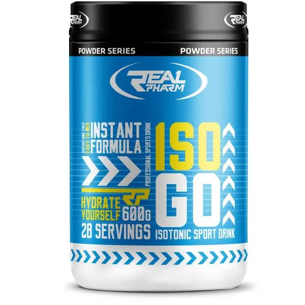 Real Pharm ISO GO 600 g persikų ir apelsinų skonio