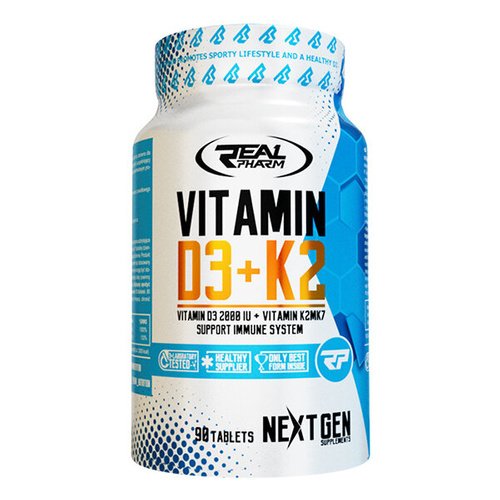 Real Pharm Vitamin D3 + K2 90 tablečių