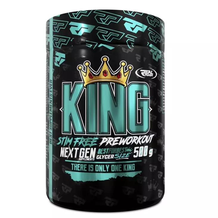 Real Pharm KING Stim Free 500 g braškių ir arbūzų skonio
